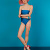 square turquoise glossy swimsuit - antmarkant