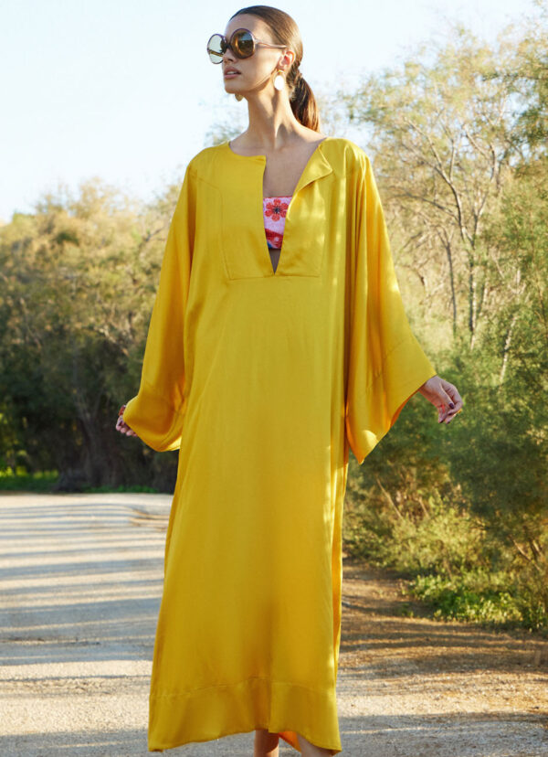 kaftan in gold color