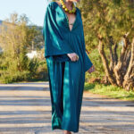 kaftan in green color