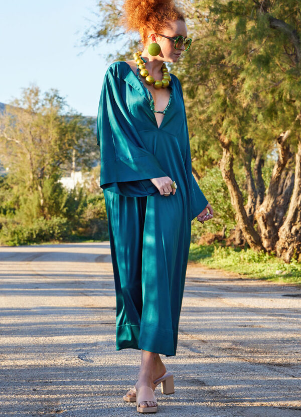 kaftan in green color