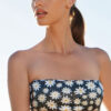 sequins strapless top in margarita design