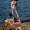 wide leg trousers in caipiroska design