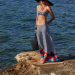 wide leg trousers in caipiroska design