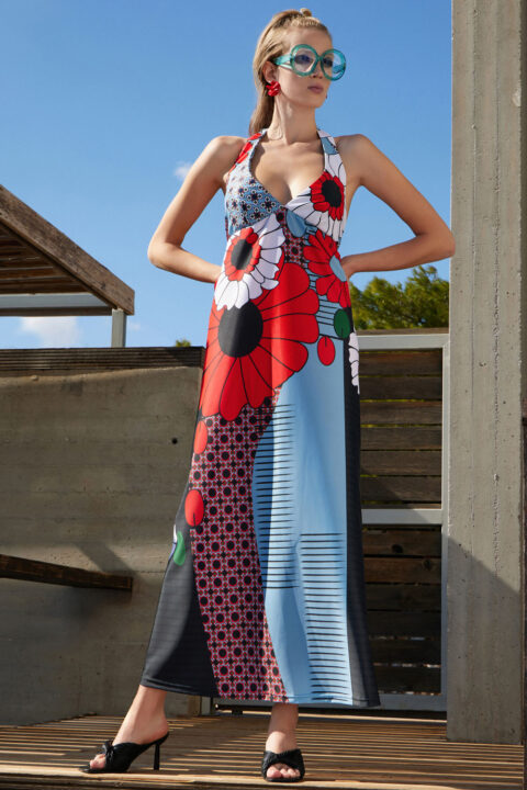 LONG DRESS IN CARIBBEAN DESIGN BY ANTMARKANT